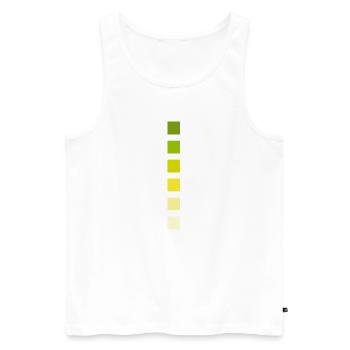 Streifen Farben  - Männer Premium Bio Tank Top - Weiß - Vorne - Michal (187cm)