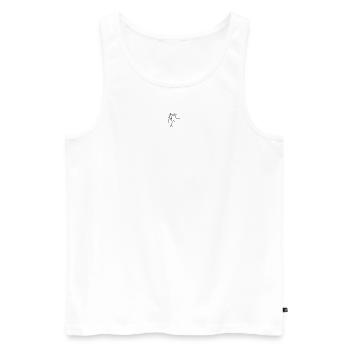 Blitz - Männer Premium Bio Tank Top - Weiß - Vorne - AI Model Male 178 light (178cm)