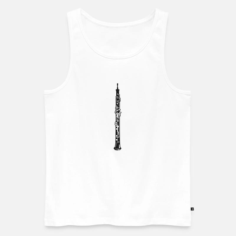 Oboe - Männer Premium Bio Tank Top - Weiß