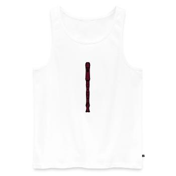recorder flute - Men's Premium Organic Tank Top - white - Front - AI Model Male 178 light (178cm)