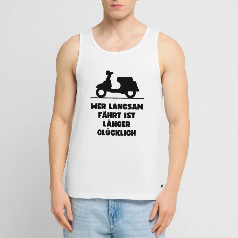 Passionierter Rollerfahrer oder Mofafahrer Männer Premium Bio Tank Top