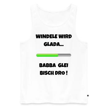 Windele wird geladen Schwäbisch Eltern Papa - Männer Premium Bio Tank Top - Weiß - Vorne - Michal (187cm)