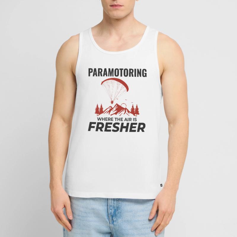 Paramotor Pilot Paramotoring Powered Paraglider Men's Premium Organic Tank Top
