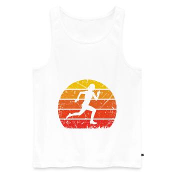 Vintage Sun and Running 1 - - Men's Premium Organic Tank Top - white - Front - Michal (187cm)