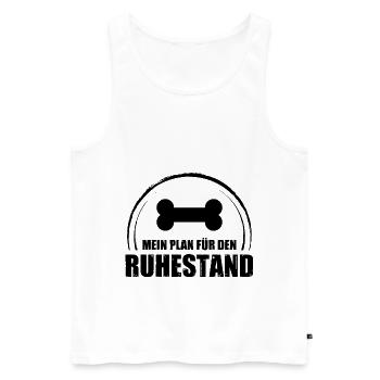 Mein Plan Fur Den Ruhestand 4 - - Männer Premium Bio Tank Top - Weiß - Vorne - AI Model Male 178 light (178cm)