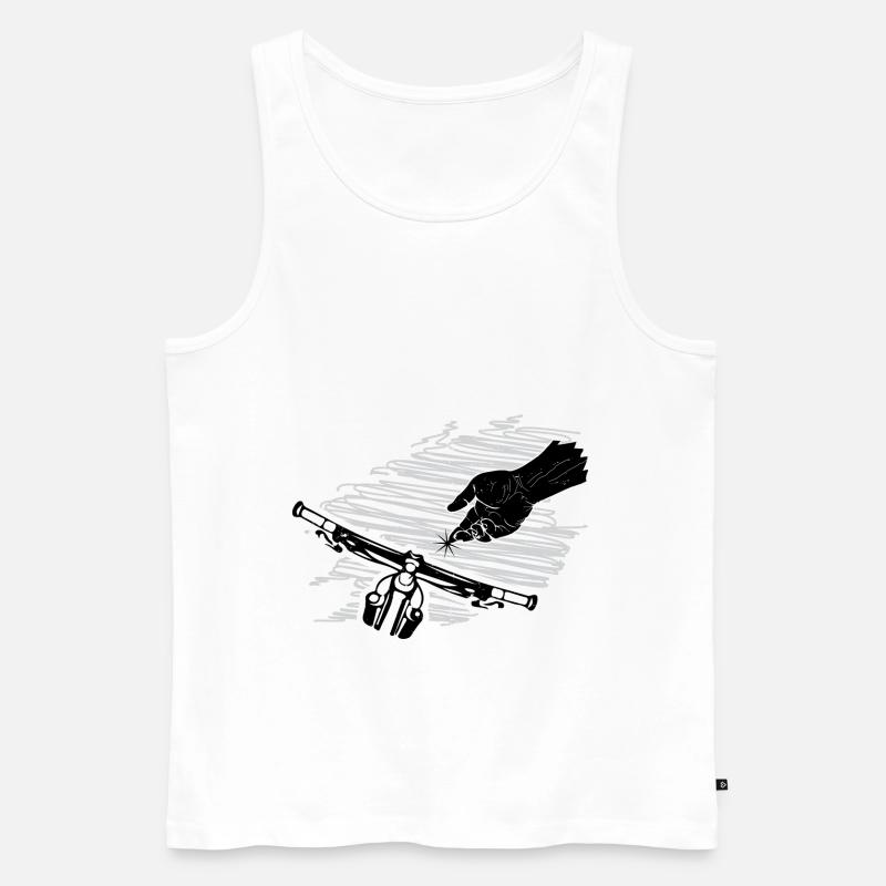Bleib bei mir - - Männer Premium Bio Tank Top - Weiß