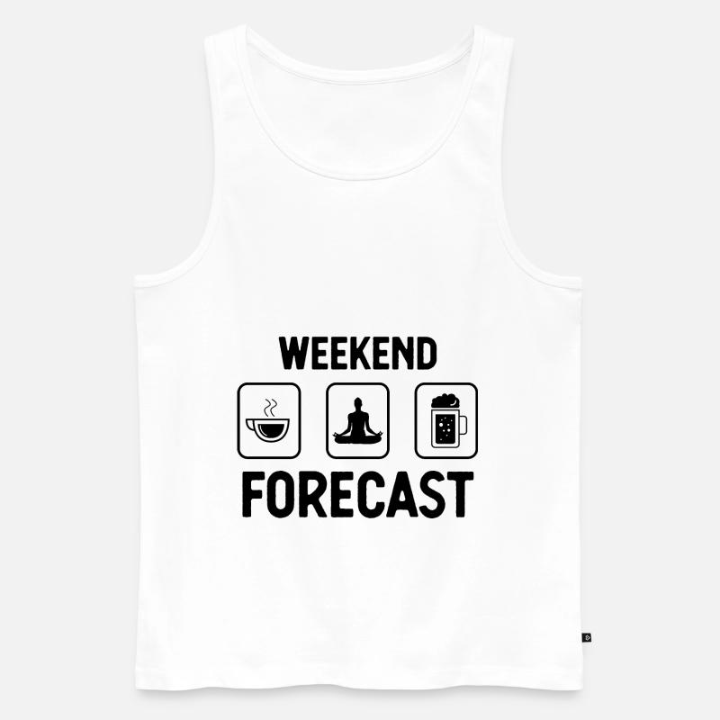 Wochenendprognose - (2) - Männer Premium Bio Tank Top - Weiß