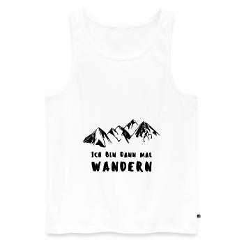 ICH BIN DANN MAL WANDERN - Männer Premium Bio Tank Top - Weiß - Vorne - Michal (187cm)