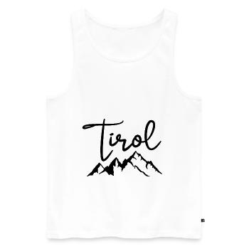 Tirol Berge Alpen Natur - Männer Premium Bio Tank Top - Weiß - Vorne - AI Model Male 178 light (178cm)