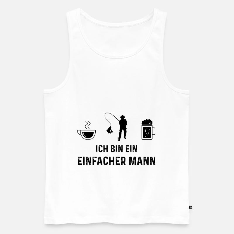 Ich bin ein Einfacher Mann - - Männer Premium Bio Tank Top - Weiß