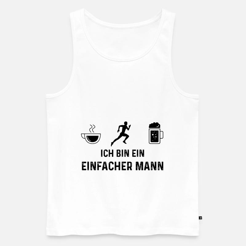 Ich bin ein Einfacher Mann - - Männer Premium Bio Tank Top - Weiß