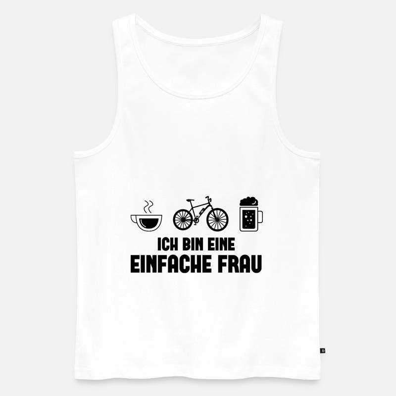 Ich bin eine Einfache Frau - - Männer Premium Bio Tank Top - Weiß