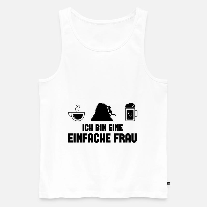 Ich bin ein Einfache Frau - - Männer Premium Bio Tank Top - Weiß