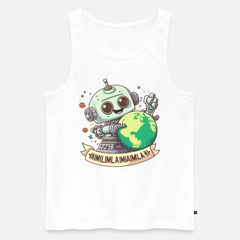 Die Zukunft der Intelligenz - Männer Premium Bio Tank Top - Weiß