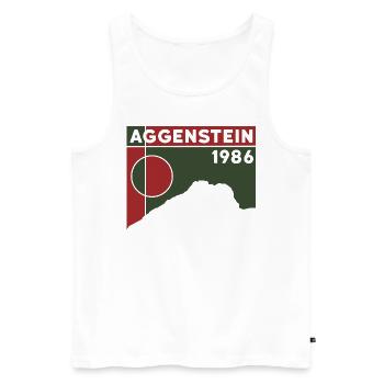 Aggenstein Mountain Summit Tour Hiking Hike Grän - Men's Premium Organic Tank Top - white - Front - Michal (187cm)