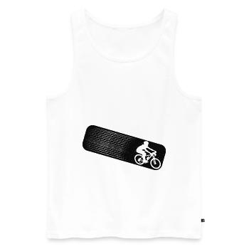 Vintage Radfahrer - - Männer Premium Bio Tank Top - Weiß - Vorne - Michal (187cm)