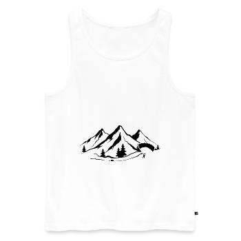 Berg 1 und Paragliding - - Männer Premium Bio Tank Top - Weiß - Vorne - Michal (187cm)