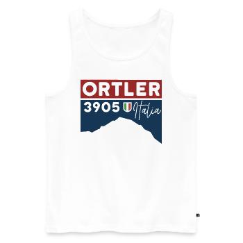 Ortler Mountain South Tyrol Ascent Hike Ski Tour - Men's Premium Organic Tank Top - white - Front - AI Model Male 178 light (178cm)