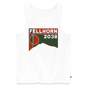 Fellhorn Alpenrosen Wandern Wanderung Souvenirs - Männer Premium Bio Tank Top - Weiß - Vorne - Michal (187cm)