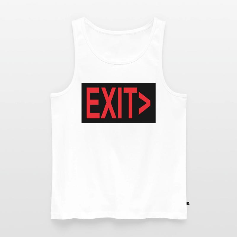 Exit / Exit / Emergency Exit Men's Premium Organic Tank Top