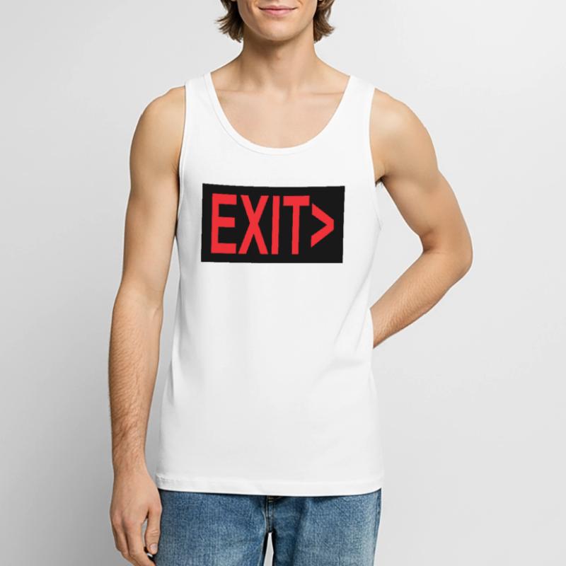 Exit / Exit / Emergency Exit Men's Premium Organic Tank Top