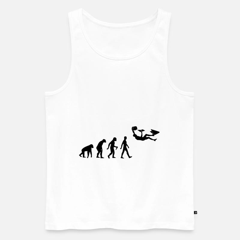 Bouldern Klettern Evolution - Männer Premium Bio Tank Top - Weiß