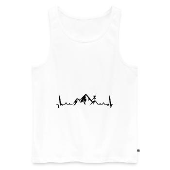 Herzschlagberg and Laufen - (2) - Men's Premium Organic Tank Top - white - Front - AI Model Male 178 light (178cm)
