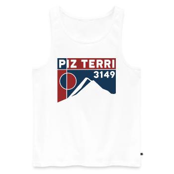 Piz Terri Adula Alpes Suisse Randonnée Souvenir - Débardeur bio Premium Homme - blanc - Devant - Michal (187cm)
