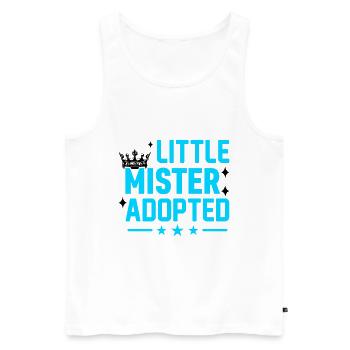 Little Mister Adopted Crown Stars First - Men's Premium Organic Tank Top - white - Front - Michal (187cm)