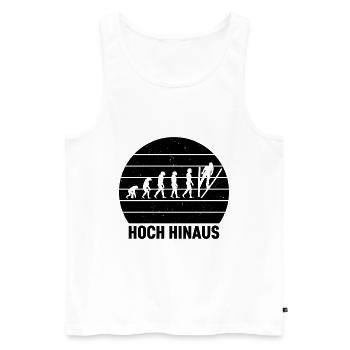 Hoch Hinaus Sonnenhintergrund Skispringen Winter - Männer Premium Bio Tank Top - Weiß - Vorne - Michal (187cm)