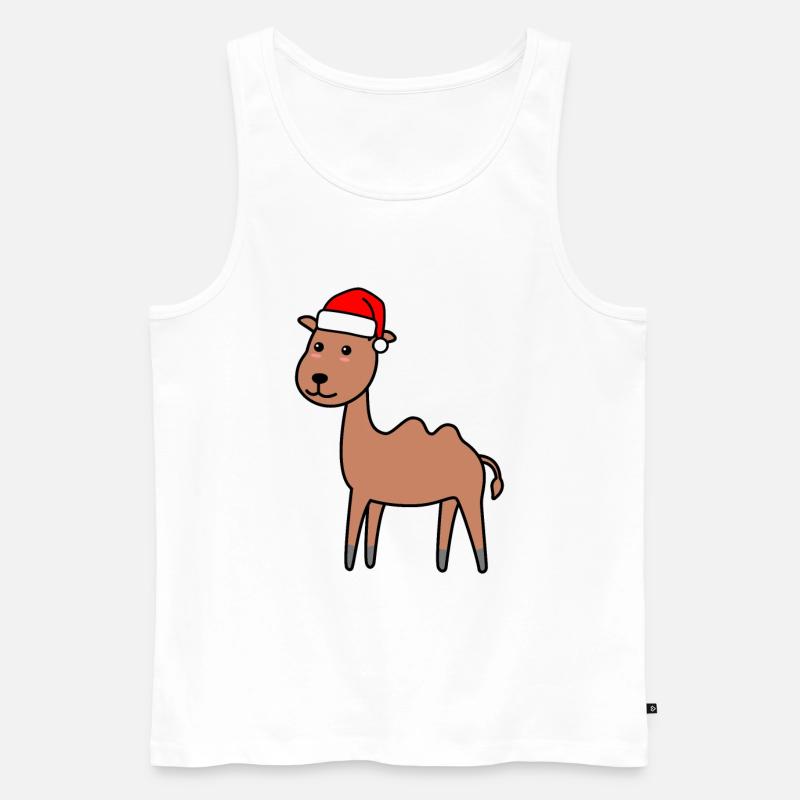 Kamel Comic Weihnachten Xmas - Männer Premium Bio Tank Top - Weiß
