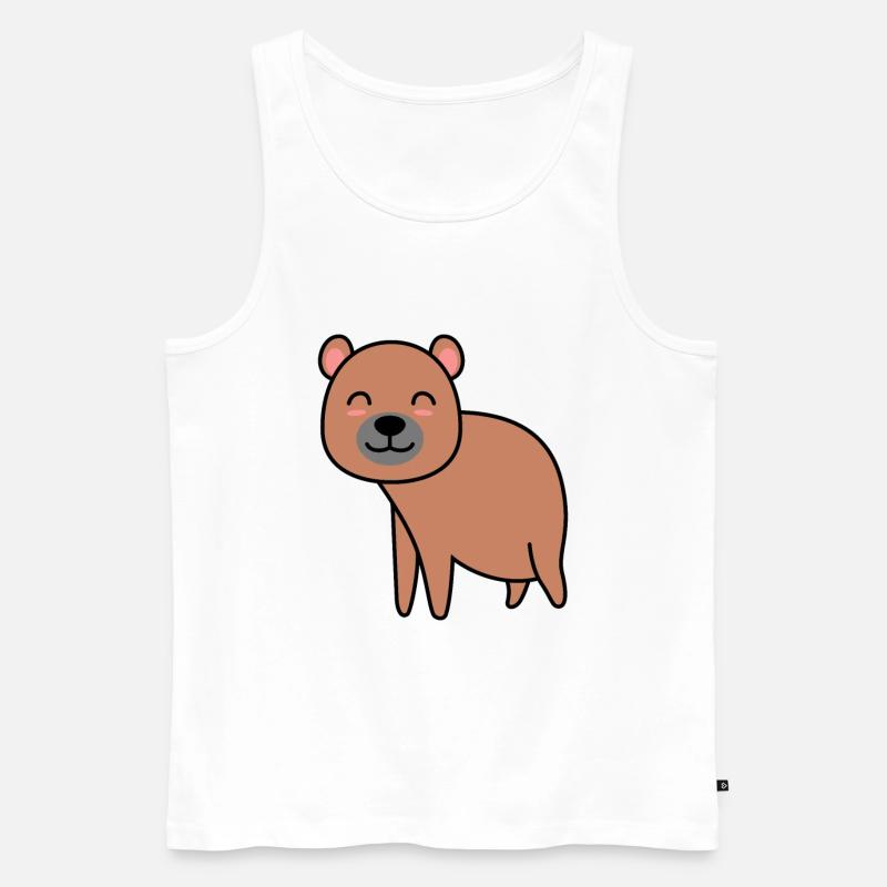 Bär Comic - Männer Premium Bio Tank Top - Weiß