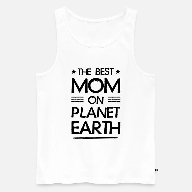 Beste Mom Mama Zitat Mutter - Männer Premium Bio Tank Top - Weiß