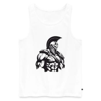 Spartan Gym Gladiator Muscles Bodybuilding - Men's Premium Organic Tank Top - white - Front - Michal (187cm)