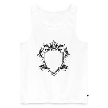 Wappen Symbol - Männer Premium Bio Tank Top - Weiß - Vorne - Michal (187cm)