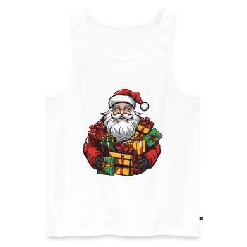 Santa Claus Christmas - Men's Premium Organic Tank Top - white - Front - Michal (187cm)