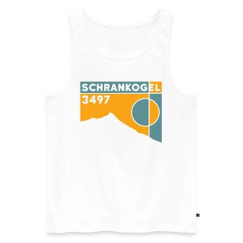 Schrankogel Tyrol Ski de randonnée Haute-Altitude Tour Traversée - Débardeur bio Premium Homme - blanc - Devant - Michal (187cm)