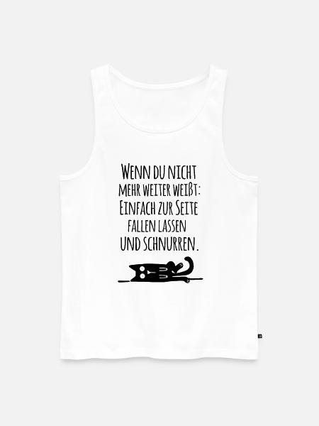 Katze schnurren - Männer Premium Bio Tank Top - Weiß