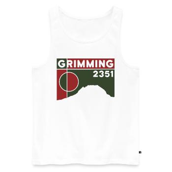 Hoher Grimming Finisher Höhe Wanderung Dachstein - Männer Premium Bio Tank Top - Weiß - Vorne - AI Model Male 178 light (178cm)