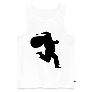 Santa Claus is running - Männer Premium Bio Tank Top - Weiß - Vorne - Michal (187cm)