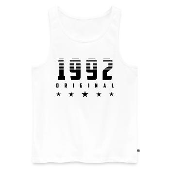 Original 1992 Geburtsjahr | Farbe änderbar | - Männer Premium Bio Tank Top - Weiß - Vorne - AI Model Male 178 light (178cm)