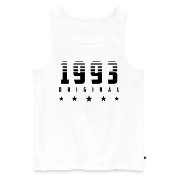 Original 1993 Geburtsjahr | Farbe änderbar | - Männer Premium Bio Tank Top - Weiß - Vorne - Michal (187cm)