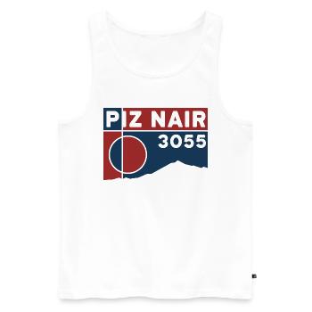 Piz Nair Höhe Hiking St Moritz Cable Car - Men's Premium Organic Tank Top - white - Front - AI Model Male 178 light (178cm)