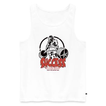 GYM No Excuses Body Building Fitness Gorilla - Men's Premium Organic Tank Top - white - Front - Michal (187cm)