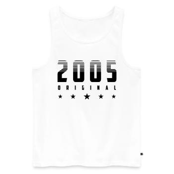 Original 2005 Year of birth | Color changeable - Men's Premium Organic Tank Top - white - Front - Michal (187cm)