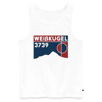Weisskugel Weisskugel Montagne Tyrol du Sud Tour alpin - Débardeur bio Premium Homme - blanc - Devant - Michal (187cm)