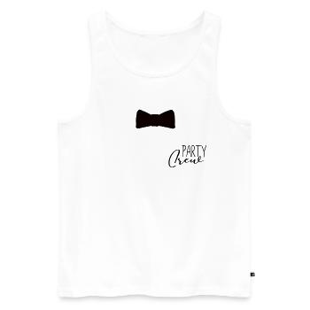 Party Crew – Team Outfit for Celebrations - Men's Premium Organic Tank Top - white - Front - Michal (187cm)