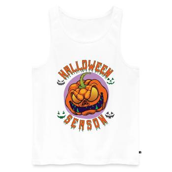 Halloween Season - Men's Premium Organic Tank Top - white - Front - AI Model Male 178 light (178cm)