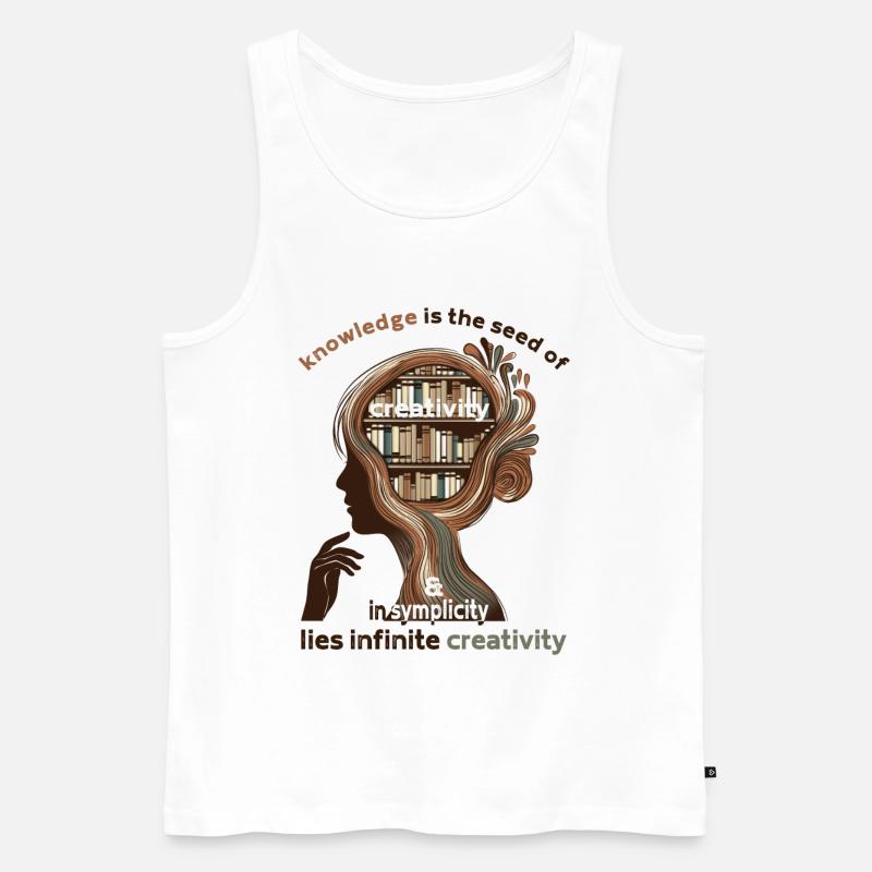 Knowledge is the seed of creativity - Männer Premium Bio Tank Top - Weiß