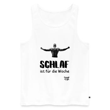 Schlaf ist für die Woche - Männer Premium Bio Tank Top - Weiß - Vorne - Michal (187cm)
